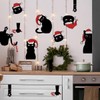 Christmas Cat Wall Decals Christmas Fireplace Christmas Black Cat Wall