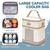 Mancro Breastmilk Cooler Bag with Ice Pack, Double Layer Insulated