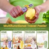 LELE LIFE 4Pcs Foldable Vegetable Peeler for Travel Camping Kitchen,