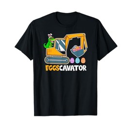 EGGSCAVATOR Eggs Cavator Kids Toddlers Cute Easter Egg Hunt T-Shirt