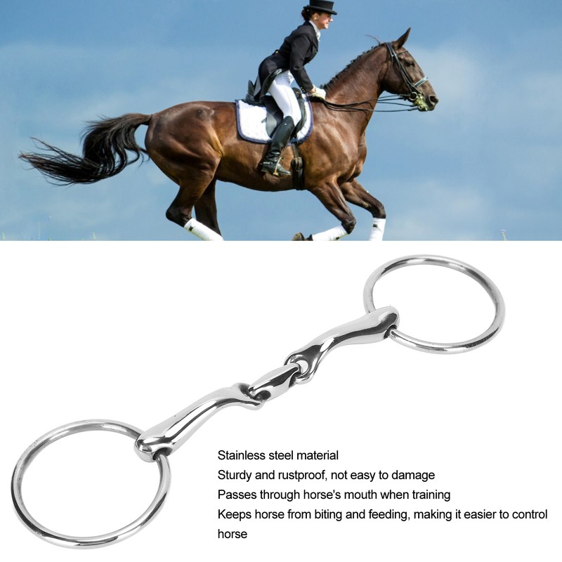 O Ring Horse Bits Flexible Linking Polished Stainless Steel Horse