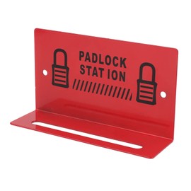 BuyWeek Lockout Tagout Station Padlock Station Wall Mounted Security Padlocks Management Station for 5-8 Locks, Red