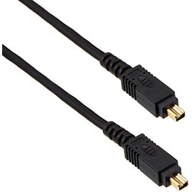 ELECOM IEEE1394 FireWire 400 (i.LINK / DV) Cable, 4 Pin 6.6 ft (2.0 m), Black IE-442BK