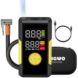 JF.EGWO 200 PSI Digital Tire Inflator Car Air Pump Compressor Electric Portable Auto 12V