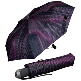 Knirps E.200 Medium Duomatic Pocket Umbrella, Sound Sunset, Filigree striped