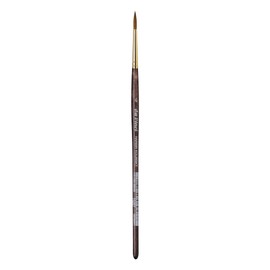 da Vinci Watercolor Series Paint Brush, Round Harbin Kolinsky Red Sable with Black Handle, Size 4 (1526Y-04)