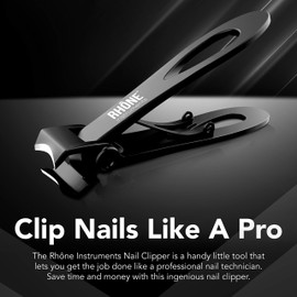 Nail Clippers - 420J2 Surgical Grade Japanese Steel, Extra Wide Jaw, Cuts Thick Nails, Professional Sharp Curved Fingernail and Toenail Clipper for Manicure & Pedicure