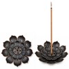 2 PCS Lotus Incense Holder, Double Layer Red Copper Incense