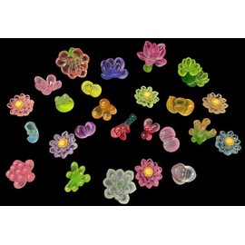 Geiomoo Mini Resin Cactus, Miniature Succulent Plant Figurines Set for DIY Landscape Home Fish Tank Crafts Decors (25 Pcs)