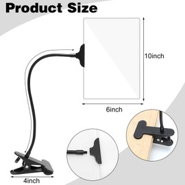 Yuragim 5 x Magnifying Glass with Stand, Clip Magnifier, Reading Magnifier for Seniors, Large with Clip, Adjustable, Flexible Gooseneck, Side Magnifier for Reading, Magnifying Glass with Clamp for