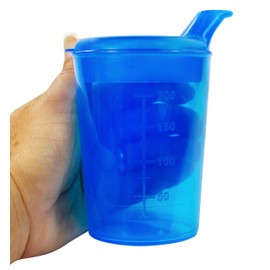 Medi-Inn+ Sippy Cup Drinking Cup 250 ml (Colour: Blue, Opening: 12 x 10 mm)