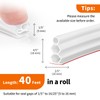 SILIENTWERK 40 Feet Self-Adhesive Rubber Weather Stripping Fits Big Gaps,