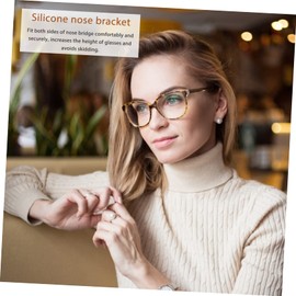 DOITOOL 20 Pairs Eyeglass Nose Cushions Non Slip Glasses Repair Nose Pad Replacement Kit for Comfortable Fit Height Increase Black Color for All Glasses Frames