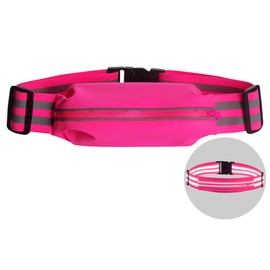 Oeyliz Running Belt Running Fanny Pack for Women and Men Phone Holder Runners Pouch Waist Belt Reflective Runners Belt Money Belt Exercise Waist for Workout Jogging Running Gear Accessories (Pink）