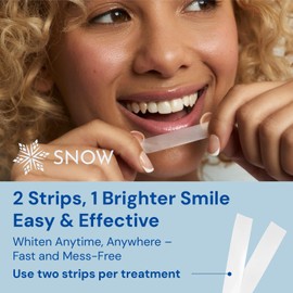 SNOW Diamond Dissolving Teeth Whitening Strips - Gentle & Enamel Safe White Strips for Teeth Whitening, at-Home Dental Hygiene & Tooth Care with Hydroxyapatite - 42 Ct