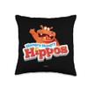Hungry Hungry Hippos New Logo with Hungry Hippo Throw Pillow,