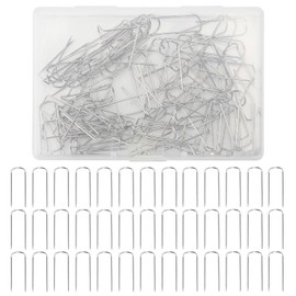 ZMDMAH Pack of 100 Pins U-Shaped 23 mm Pins Sewing Stainless Steel Craft Sewing Pins Needle Crafts Pins with Box Double Blocking Pins Straight for Pins for Sewing Jewellery Display and Home Decor