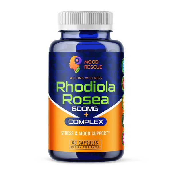 Mood Rescue Rhodiola Rosea 600mg + 250mg Ashwagandha with 2.5%