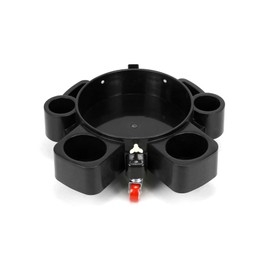 QWORK Bucket Dolly, Detailing Cart for 5 Gallon Car Wash Bucket, Rolling Bucket Dolly with 5 Rolling Swivel Casters and Compartments, for Car Washing Detailing System