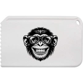 Azeeda 'Chimpanzee Wearing Glasses' Plastic Ice Scraper (IC00037978)