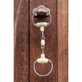 Equinate Olive Head Bit with Apple Flavour 18 mm Double Broken 11.5 cm Anatomically Shaped Mouth-friendly Bit with Gentle Impact Laser Engraved