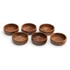 WEBHUSHI Acacia Wood Bowls: Handcrafted, Rustic, 6 Bowls of 3.75-inch,