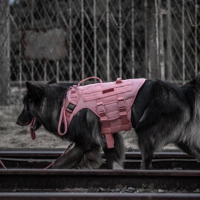OneTigris Large Tactical Dog Harness, No Pulling Adjustable Dog Vest