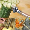 Julienne Peeler，Stainless Steel Vegetable Peeler,Double-Sided Blade Vegetable Julienne Cutter and