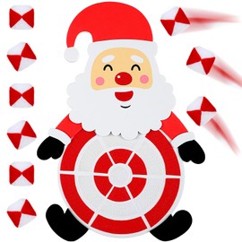 Syhood Christmas Kids Santa Claus Dart Board Game Christmas Snowman Dartboards with 6 Sticky Balls Xmas Darts Board Set for Christmas Indoor and Outdoor Sports Games(Santa)