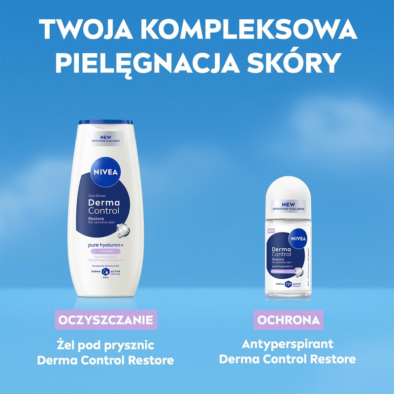 NIVEA Derma Control Restore Women's Antiperspirant 72h Ball Protection Hyaluronic