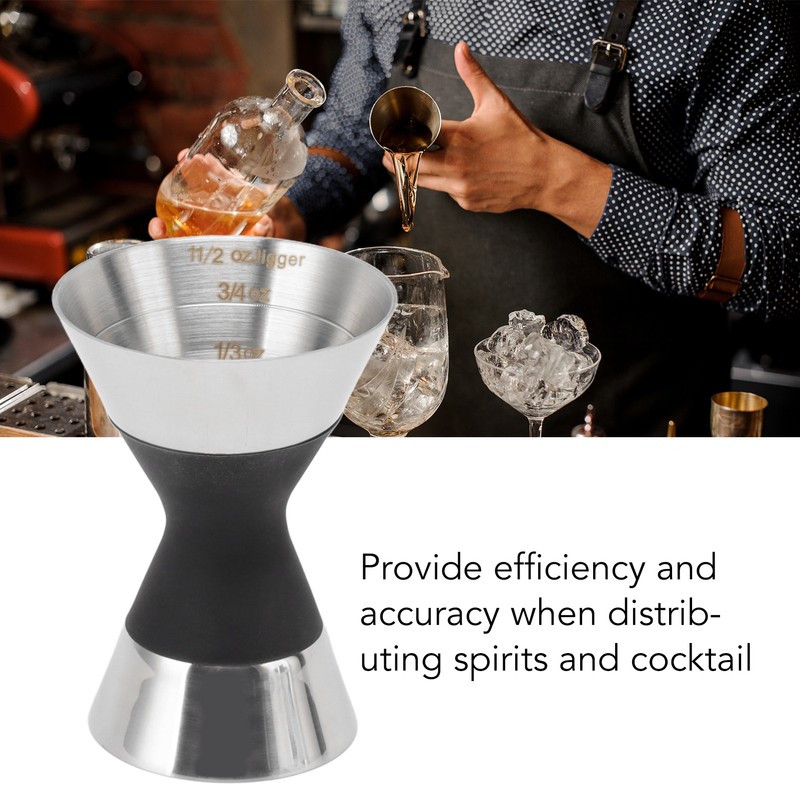 Cocktail Jigger Double Sided Stainless Steel Shot Measure Jigger with