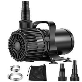 VIVOHOME 175W 3000GPH Submersible Water Pump with 180° Seamless Adjustable Nozzle and Barrier Bag for Koi Pond Waterfall Fountains Fish Tank