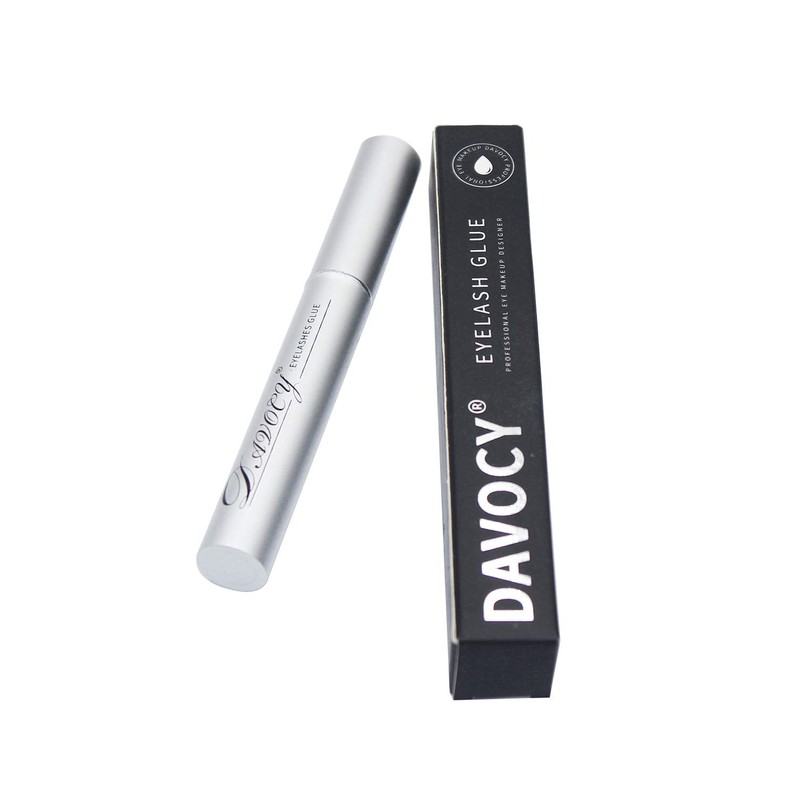 Davocy Eyelash Glue, Strong Hold, Clear, Latex-Free, Waterproof Lash Adhesive.