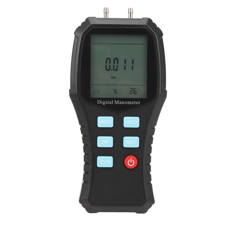 Digital Manometer Handheld HVAC Manometer Gas Air Pressure Meter Gauge