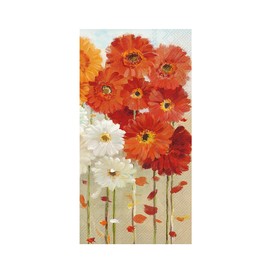 IHR Ideal Home Range Dinner Napkins Disposable 3-Ply Paper Hand Towels, 8.5" x 4.5", Daisies Fall, 16-Count