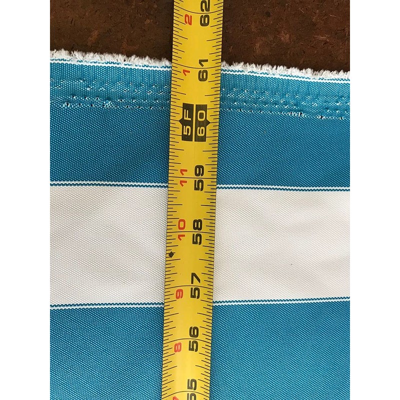 STRIPE CANVAS AWNING FABRIC WATERPROOF OUTDOOR FABRIC 60" Blue/WHTE (1