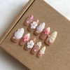 MAGLFELL Press On Nails - Luxury Medium Almond 3D False