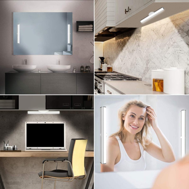 Benature LED Mirror Lights Portable Rechargeable Vanity Light 3 Brightness