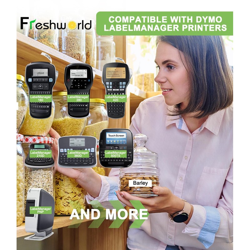 3-Pack Label Maker Tape Compatible with DYMO D1 Label Tape
