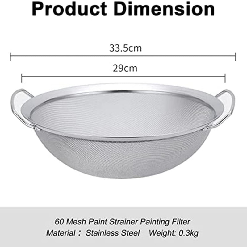 Dedjgoo Paint Strainer 60 Mesh Stainless Steel Filter Cover Fits