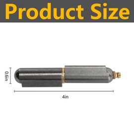 moonoom 6 Pack 4'' BBQ Bullet Weld on Hinge, Heavy Duty Weldable Barrel Hinges, Carbon Steel Bullet Hinge for Detachable Metal Swing Door Gate Driveway Trailer Ramp