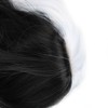 Black White Wig with Bangs Adjustable Breathable Net Synthetic Short