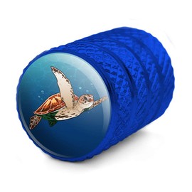 GRAPHICS & MORE Sea Turtle Swimming in Ocean Tire Rim Wheel Aluminum Valve Stem Caps
