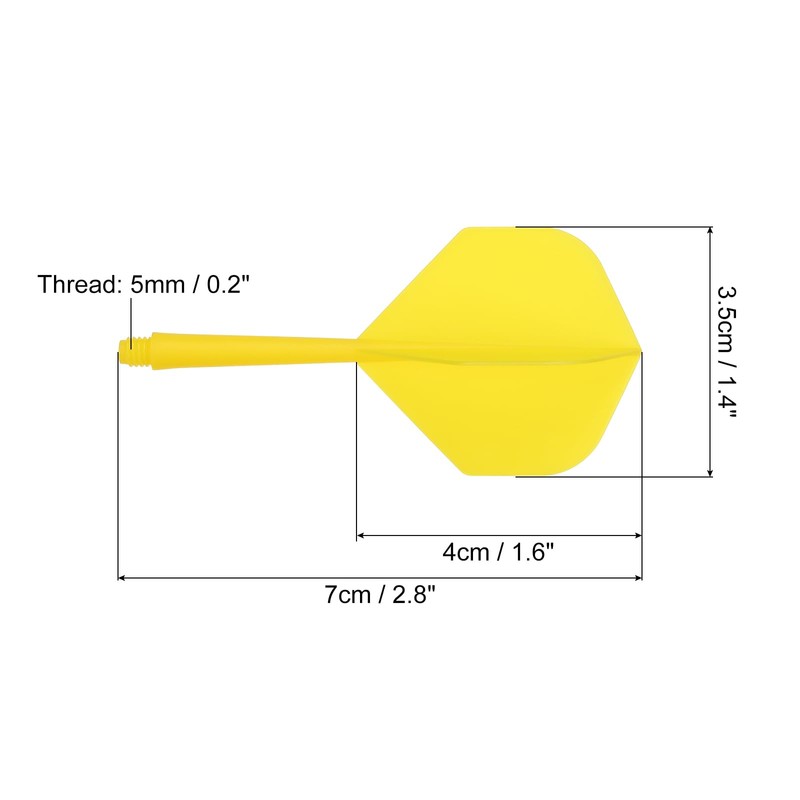 PATIKIL Integrated Dart Shaft and Flights, 6 Pack 2BA Lightweight