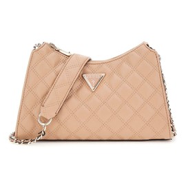 GUESS Giully Top Zip Shoulder Bag Beige, beige