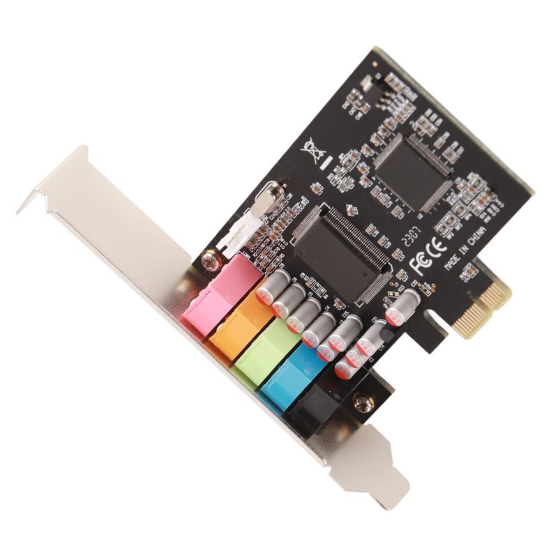 PCIe Sound Card,6 Channels Stereo Desktop Audio Signal Conversion Hardware,CMI8738