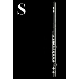 S: Flute Woodwind Instrument Themed Monogram Letter "S" Initial Notebook / Journal / Diary with Blank Lined Pages for Writing Notes | Unique ... Band Members, Music Artists, and Musicians