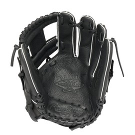GRXASPLN62 Adult General Baseball Glove, 11.25 inches, For Softball, All Around, Black, Right-hand Throw