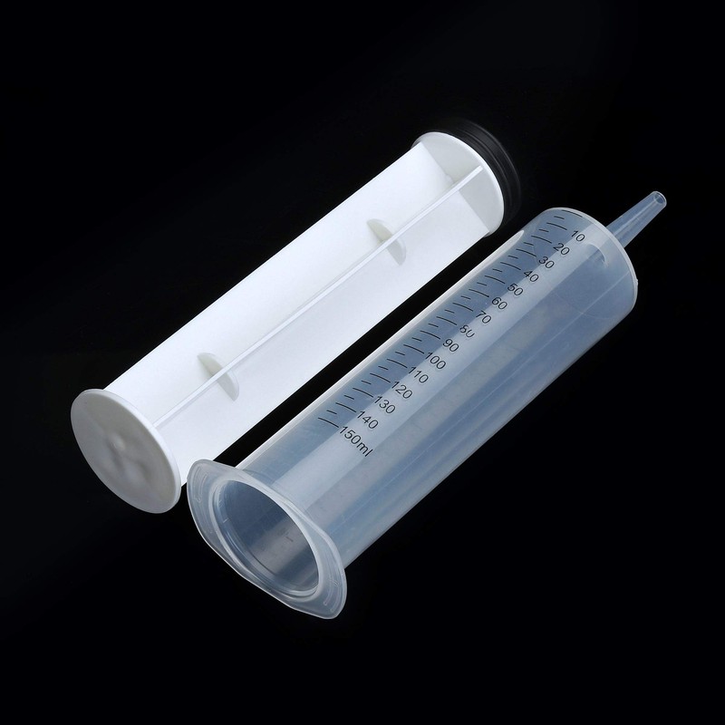 150ml Syringe with Tip Adapter, Large Plastic Syringe Individually Packaged