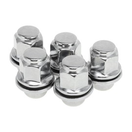 X AUTOHAUX 5 Pcs M12x1.50 Lug Nuts for Toyota Corolla 1987-2008/2019-2021 Alloy Steel Wheel Lug Nuts No.9094201033/MB579290 Silver Tone